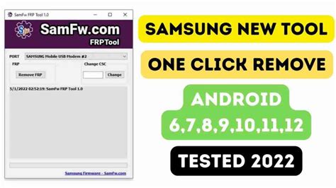 SamFw Tool V4 9 One Click FRP Reset Android 8 9 10 11 13