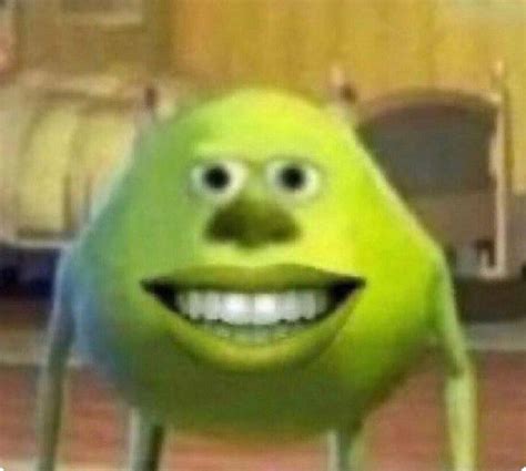 Cursed Version Of Mike Wazowski Stunned Face Expression R Memes