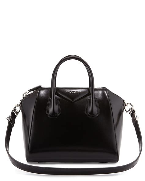 Givenchy Antigona Small Leather Satchel Bag In Black Lyst