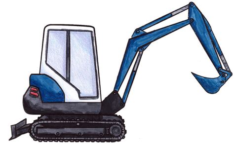 How To Draw A Mini Excavator How To Draw For Kids