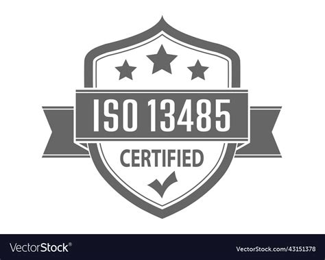 Iso 13485 The Logo Of Standardization Royalty Free Vector