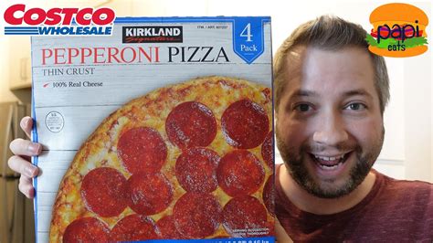 Costco Kirkland Signature Pepperoni Frozen Pizza Review YouTube