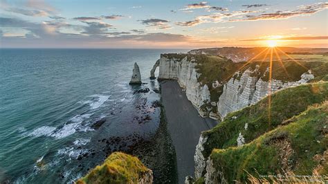 Hd Wallpaper Dawn At The Cliffs Etretat Normandy France Europe