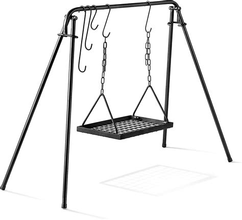 Nutrichef Campfire Swing Grill Cooking Stand Outdoor