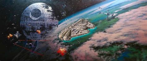 Battle Of Endor Star Wars Art By Rodel Gonzalez