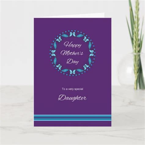 For Daughter On Mothers Day Card Zazzle Mothers Day Greeting