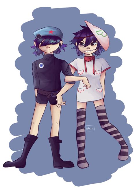 Cyborg Noodle And Noodle By Cookietho On Deviantart Cyborg Noodle Gorillaz New Gorillaz