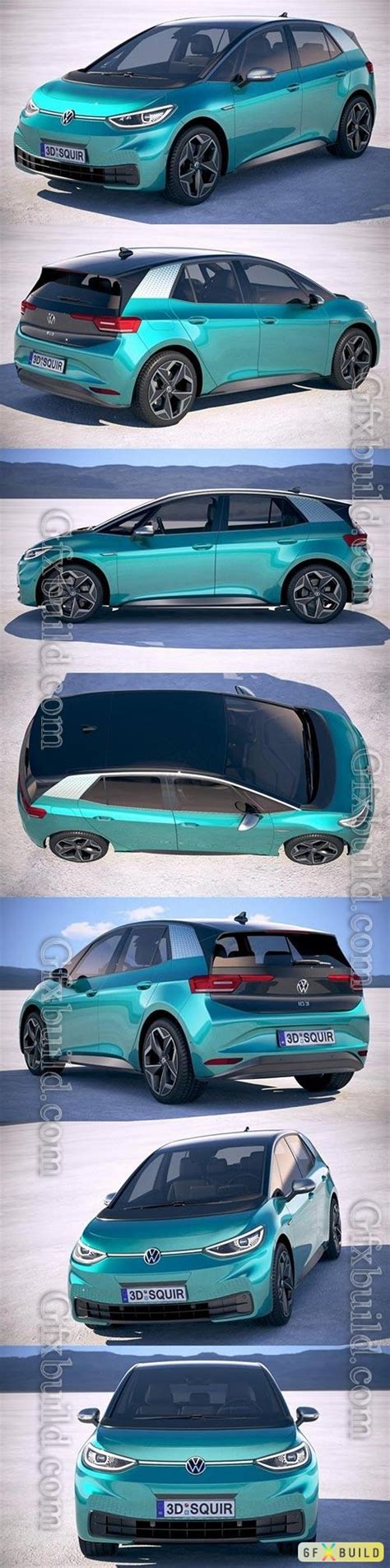 3d Models Volkswagen Id3 First Edition 2020 3d Model Gfxbuild