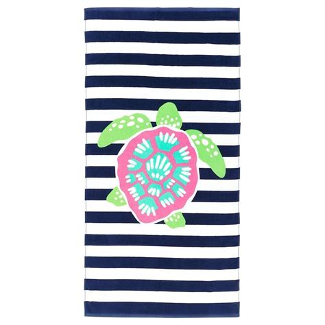 Sea Turtle Stripe Beach Towel Sew Cute By Katie Monogrammed Beach