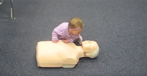 Cute Baby Demonstrates How To Do Cpr In This Viral Video