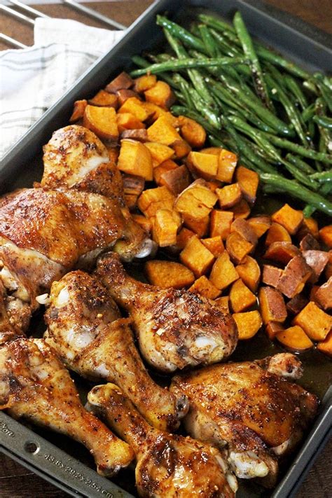 Brown Sugar Bourbon Bbq Sheet Pan Chicken Meal Recipe