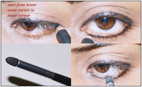 Put a thin line of white liner in the inner lid of your eyes to make them pop against the harsh black liner. Wear Pencil Eyeliner The Right Way - Tutorial