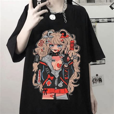 Harajuku Anime Japanese Women T Shirt Harajuku Short Sleeve Etsy