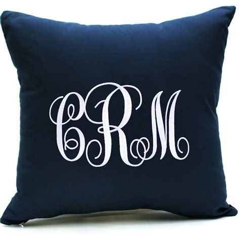 Custom Embroidered And Personalized Solid Pillow 16 X 16