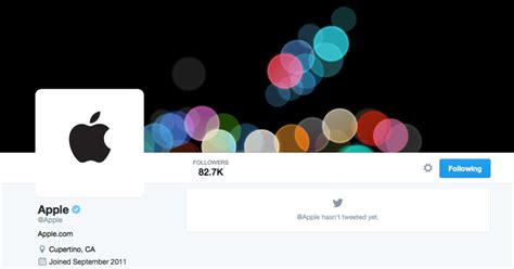 Five Years In Dormant Apple Twitter Account Looks Set To Start