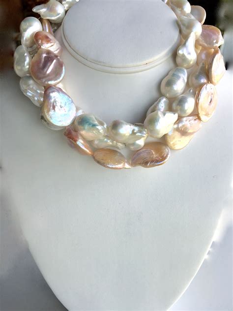 Baroque And Coin Pearl Necklace Coin Pearl Necklace Handcrafted