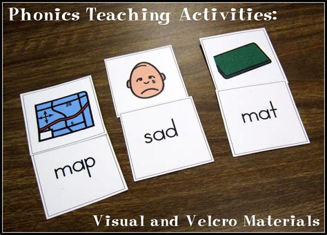 Phonics Teaching Activities Visual And Velcro Materials Special