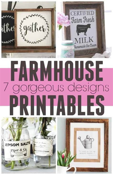 Free Printable Farmhouse Images Printable Templates