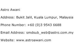 Please contact astro and provide us with your name, astro id, mobile phone number and/or email address via Astro Awani Address, Contact Number of Astro Awani
