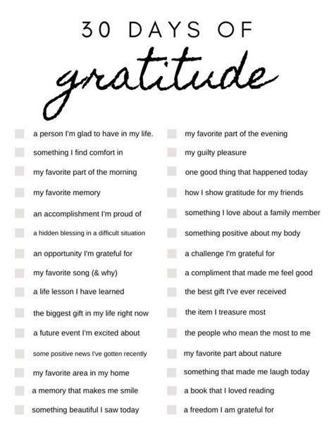 30 Days Of Gratitude Journal Prompts To Get You Started Artofit