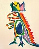 Basquiat Dinosaur | Basquiat art, Graphic poster art, Etsy canvas