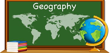 Geography Subject With Worldmap And Books 1338057 Vector Art At Vecteezy