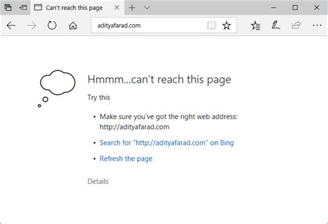 Hmm We Can T Reach This Page Error In Microsoft Edge Solved Techcult