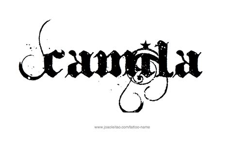 Camila Name Tattoo Designs Name Tattoo Designs Cool Lettering Name