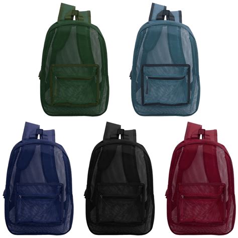 Wholesale 17 Mesh Basic Backpacks In Assorted Colors Dollardays