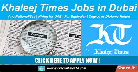 Khaleej Times Jobs Today In Dubai Job News April GCCRecruitments