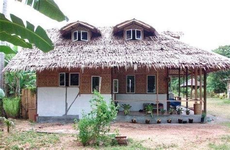 Ordering amakan weaved bamboo for house walls. THOUGHTSKOTO | Bamboo house design, Bahay kubo, Bahay kubo ...