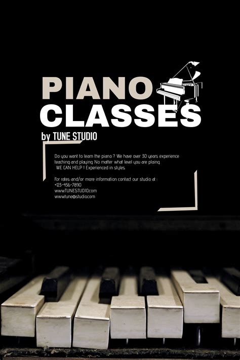 School Piano Classes Poster Template Pianoclasses Piano Classes