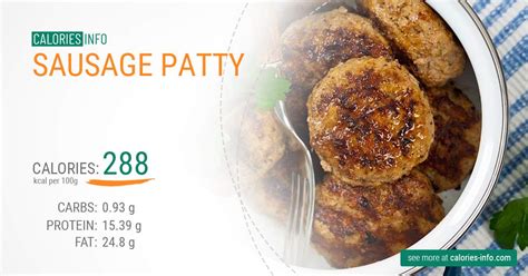 Sausage Patty Calories And Nutrition 100g