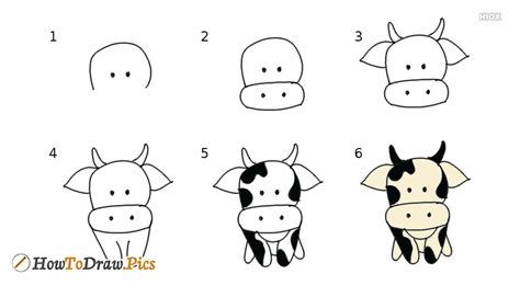 How To Draw A Cow Step By Step Images Pics