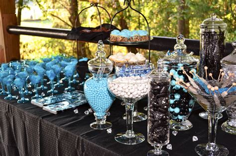 My candy buffet at my wedding | Candy station, Table decorations, Party