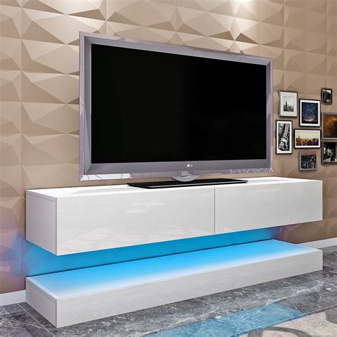Check spelling or type a new query. Modern 140cm LED TV Cabinet Unit Floating TV Stand Table ...