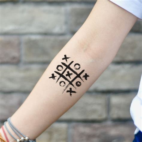 Tic Tac Toe Temporary Tattoo Sticker Ohmytat