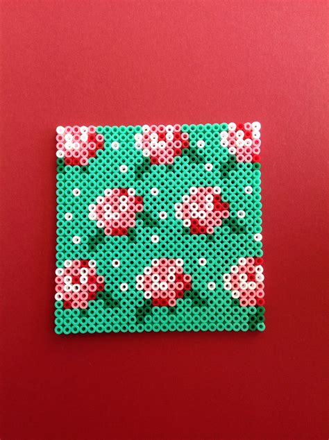 Roses Hama Perler Beads Diy Perler Bead Crafts Diy Perler Beads