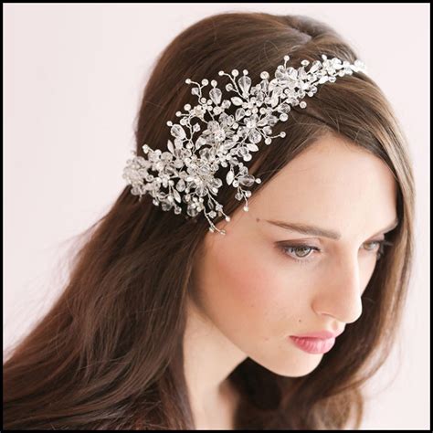 Luxury Rhinestone Bridal Hair Accessories For Wedding Indian Hair Jewelry Twig Flower Hair Wear