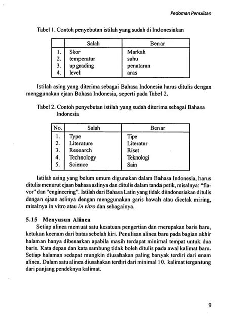 Contoh Penulisan Skripsi Yang Benar