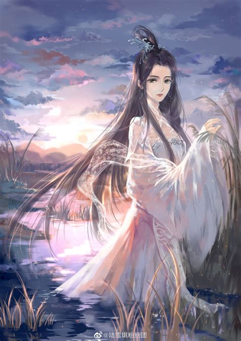 Lu Xueqi Tongren Ye Lu Xueqi Zhu Xian Zhu Xian Absurdres Highres 1girl Black Hair Dress