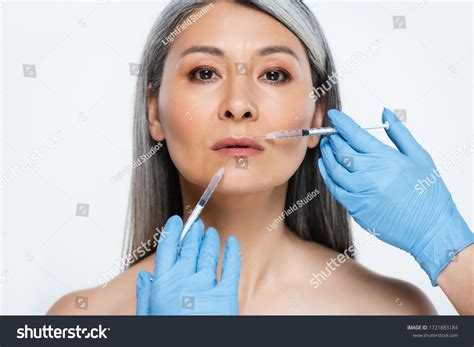 Naked Asian Woman Doctors Latex Gloves Shutterstock