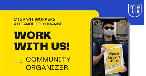 Work With Us Community Organizer Migrant Workers Alliance For Change