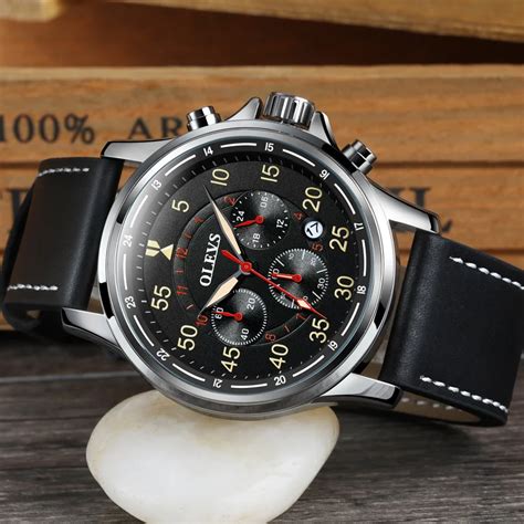 Mens Calendar Watches Top Brand Olevs Luxury Military Sport Wristwatch