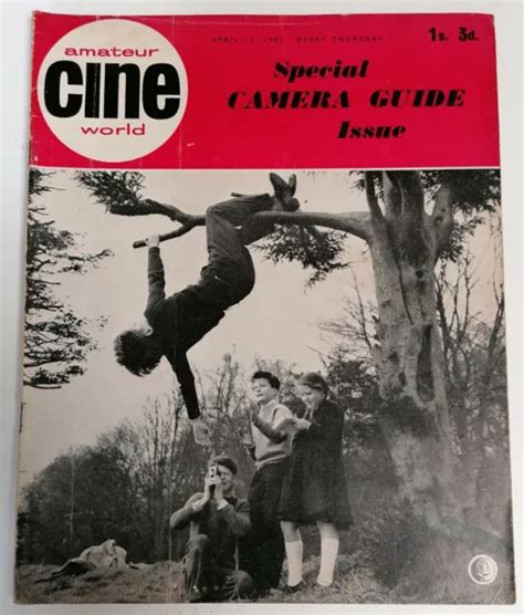 Magazine Vintage Amateur Cine World Film Making Magazine Date April