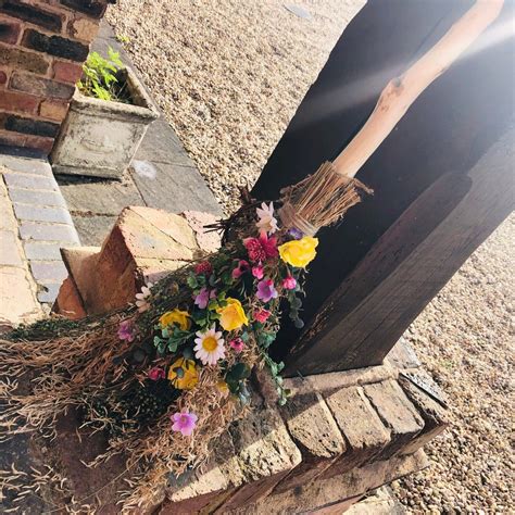 Spring Flowers Decorative Witch Broom The British Craft House