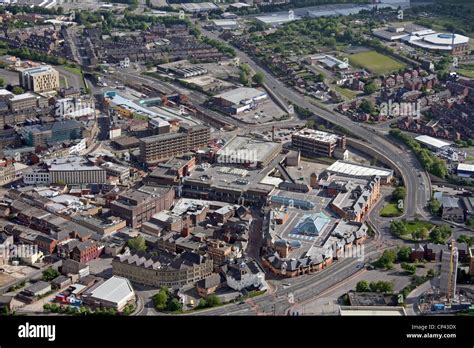 Aerial View Of Alhambra Shopping Centre And Barnsley Markets Barnsley