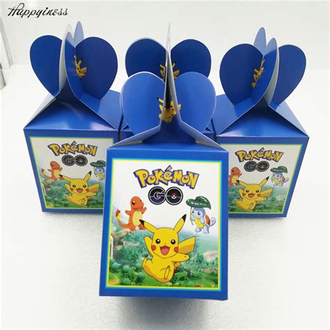 6pcslot Pokemon Birthday Party Decorations Candy Box Kids