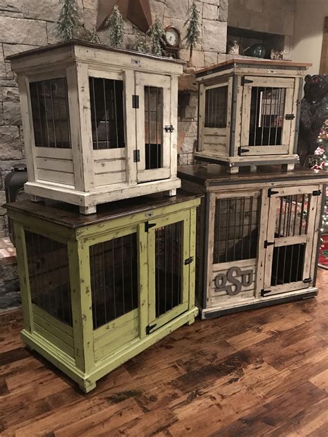 On the other hand, wire kennels can be challenging to set up. dog kennel ideas #dogkennelideas | Indoor dog kennel, Dog crate furniture