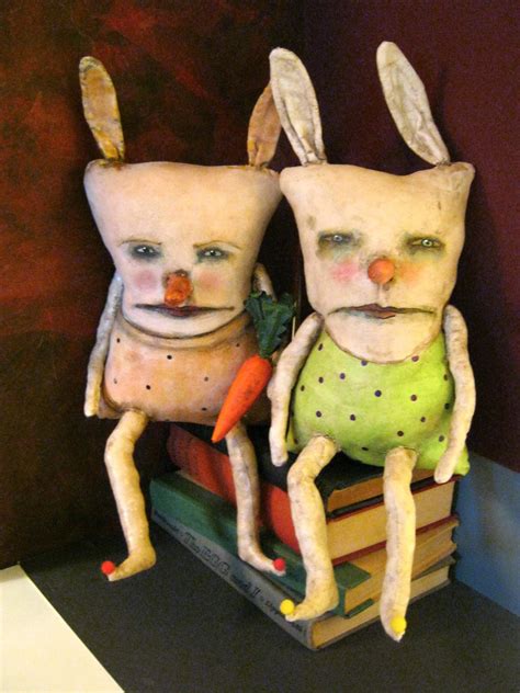 Sandy Mastroni Rabbit Art Dolls Sandy Mastroni These Two Are In My